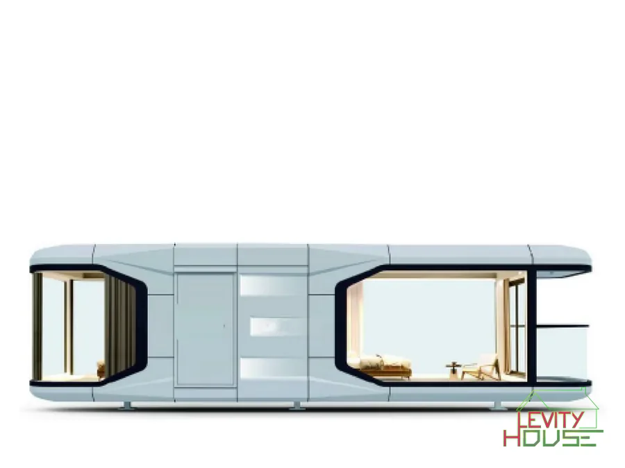 Levity House Serie X, capsula bassa e allungata con due vetrate contrapposte
